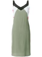 Equipment Colour-block Fitted Dress - Green
