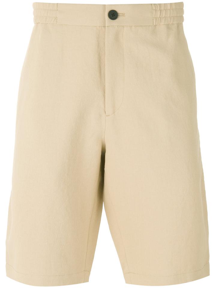 Theory - Plymouth Elastic Waist Shorts - Men - Cotton/polyester - 34, Nude/neutrals, Cotton/polyester