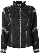 Isabel Marant Étoile - Delphine Blouse - Women - Linen/flax/polyester - 36, Black, Linen/flax/polyester