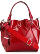 Tod S Small Flower Tote, Women's, Red, Leather