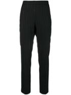 Blumarine Striped Trousers - Black