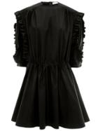 Jw Anderson Frilled Short Dress - Black