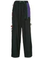 Kolor Contrast Mesh Pocket Track Pants - Black