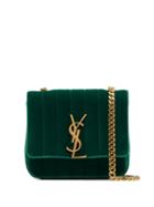 Saint Laurent Vicky Quilted Cross Body Bag - Green