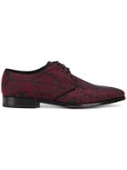 Dolce & Gabbana Floral Brocade Lace-up Shoes - Red
