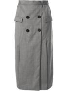 Camilla And Marc Karine Button Detail Skirt - Grey