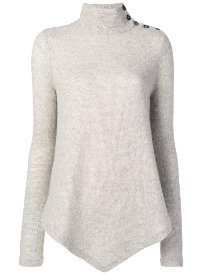 Ralph Lauren Collection Buttoned Neck Jumper - Grey