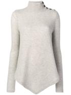 Ralph Lauren Collection Buttoned Neck Jumper - Grey