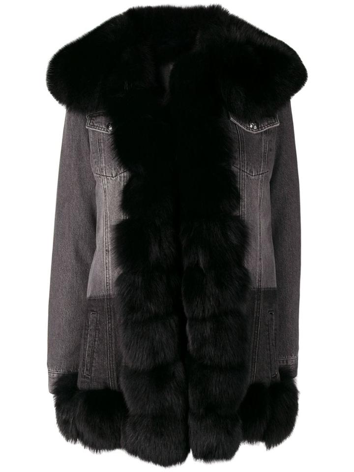 Philipp Plein Embroidered Contrast Coat - Grey