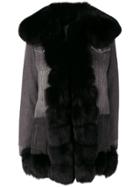 Philipp Plein Embroidered Contrast Coat - Grey
