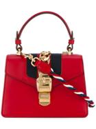 Gucci - Sylvie Leather Mini Bag - Women - Cotton/leather/suede/brass - One Size, Red, Cotton/leather/suede/brass