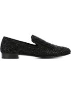 Giuseppe Zanotti Design David Loafers, Men's, Size: 40, Black, Calf Leather/leather/glass