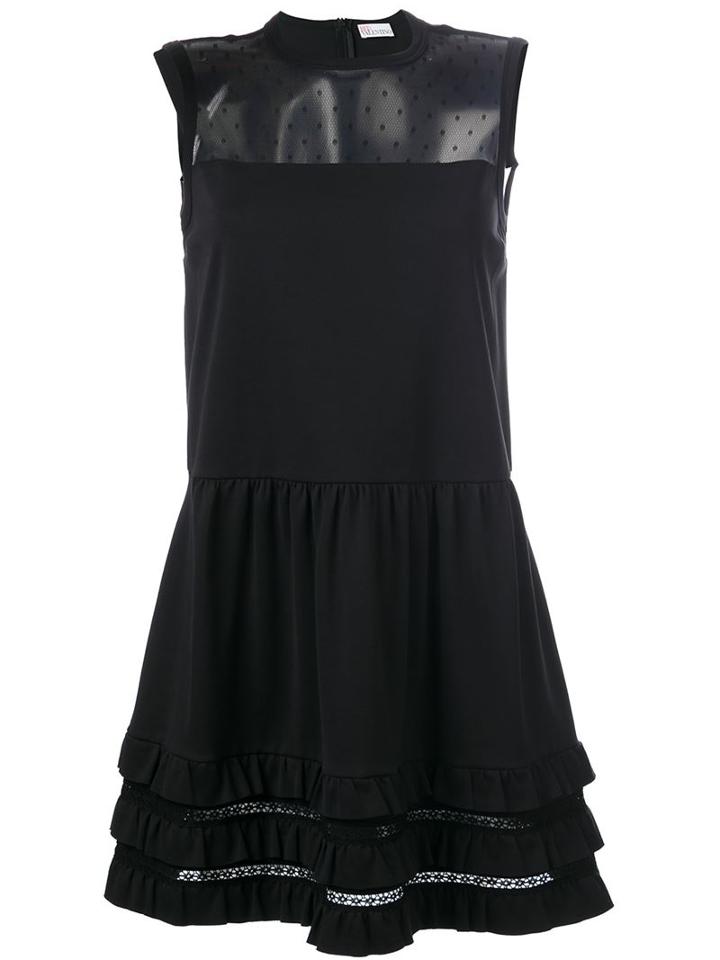 Red Valentino Frill Detail Flared Dress