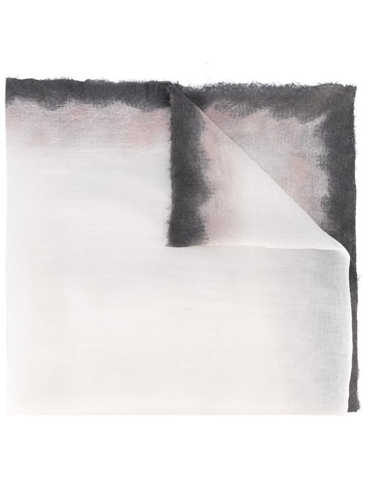 Frayed Scarf - Women - Modal/virgin Wool - One Size, Nude/neutrals, Modal/virgin Wool, Faliero Sarti