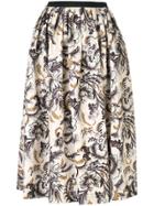 Antonio Marras Floral-print Flared Skirt - Neutrals