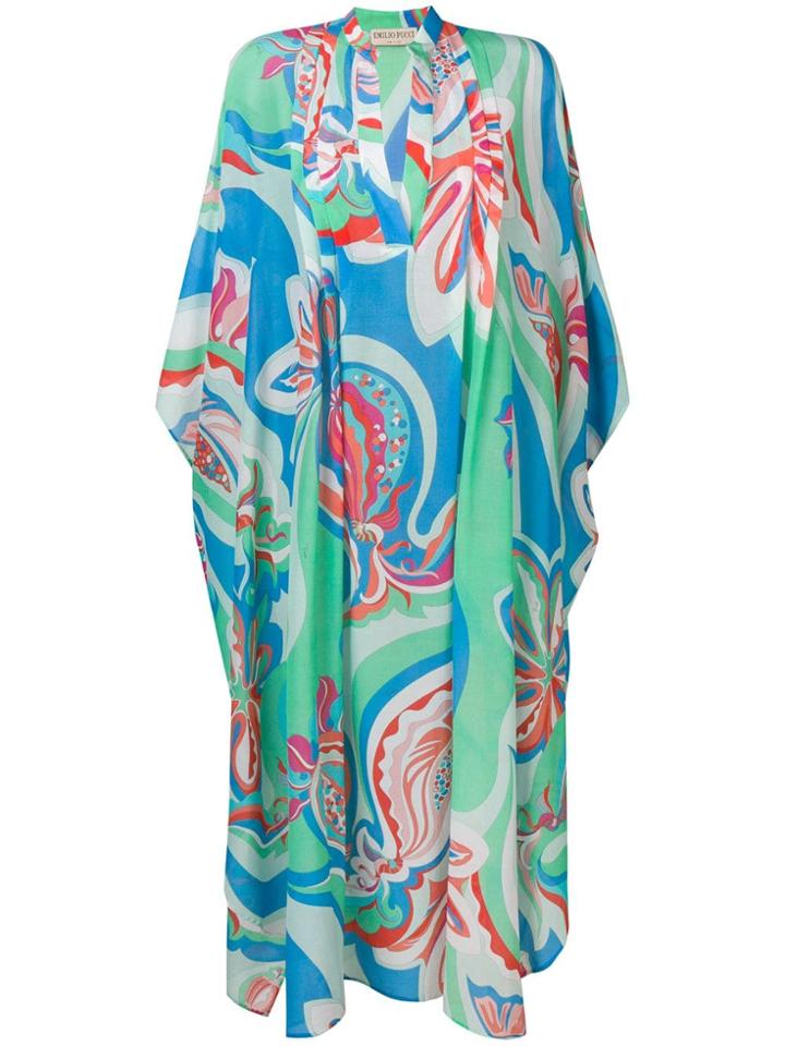 Emilio Pucci Geometric Print Beach Blouse - Blue