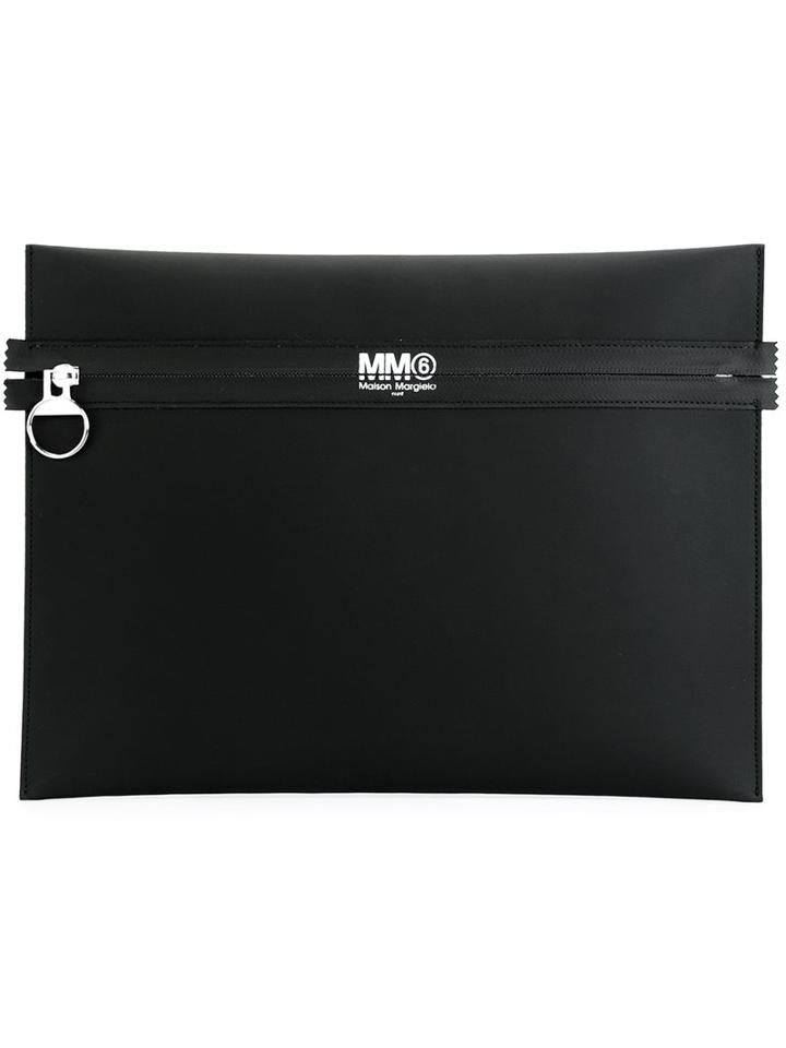 Mm6 Maison Margiela Zipped Clutch, Women's, Black