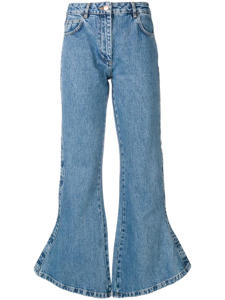Aalto Flared Cropped Jeans - Blue