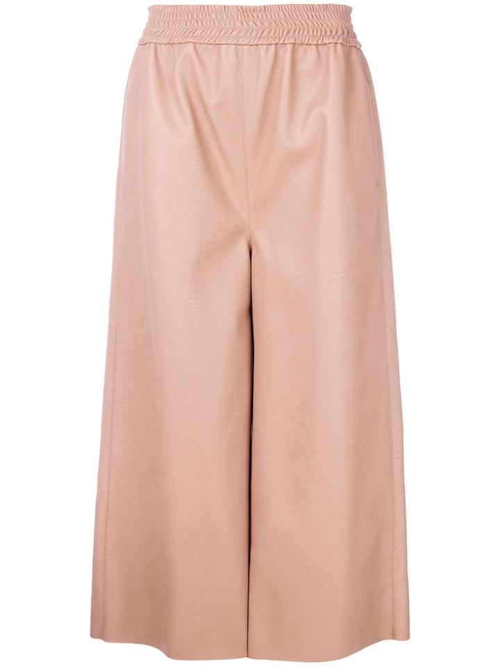 Stella Mccartney Elasticated Waist Cropped Trousers - Pink & Purple