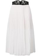 Christopher Kane Lace Crotch Pleated Skirt - White