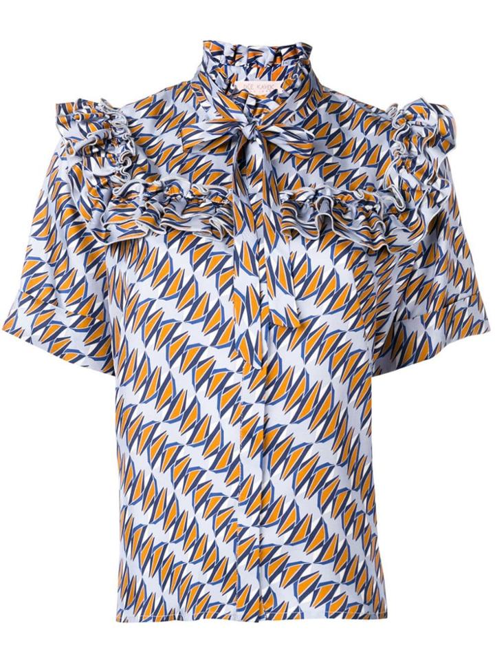 Dice Kayek Geometric Print Shirt - Blue