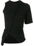 Faith Connexion Ruched Asymmetric T-shirt - Black