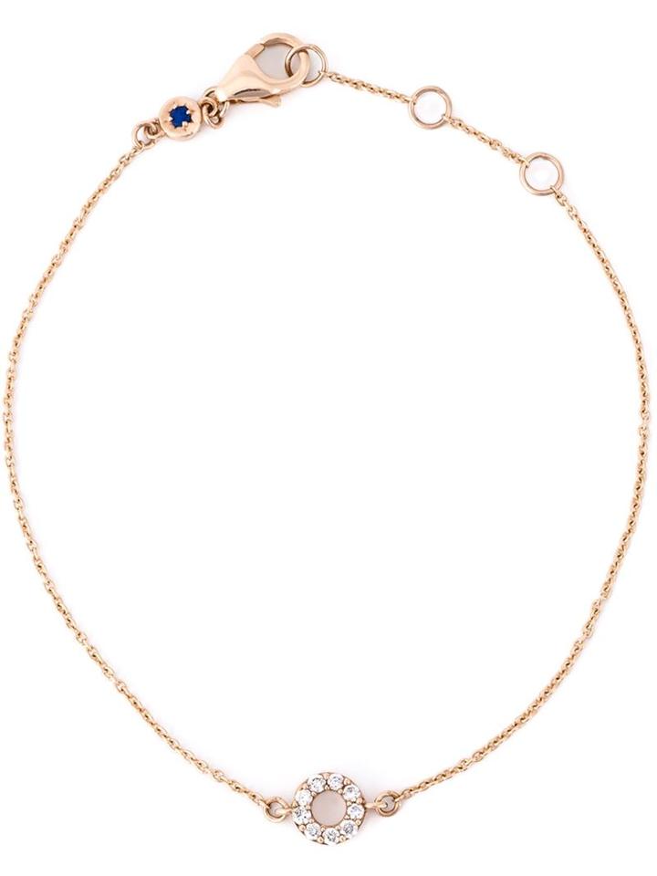 Astley Clarke Mini 'halo' Diamond Bracelet, Women's, Pink/purple