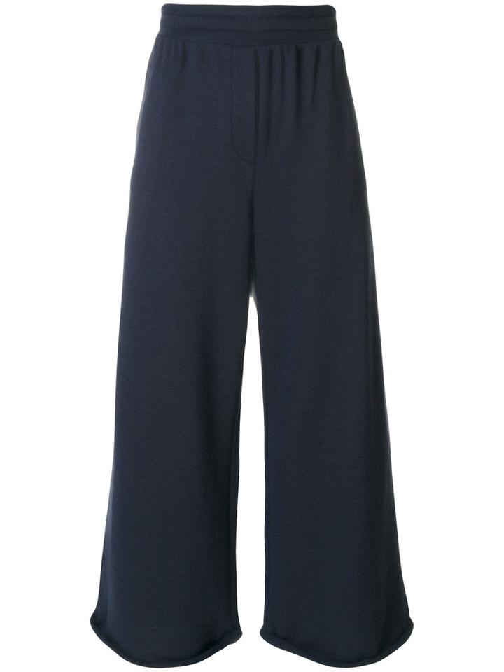 T By Alexander Wang - Cropped Tailored Trousers - Women - Cotton/polyester/modal - Xs, Blue, Cotton/polyester/modal