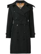 Burberry Double Breasted Trench Coat - Black
