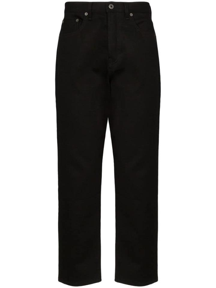Valentino 2099 Logo Print Slim Jeans - Black