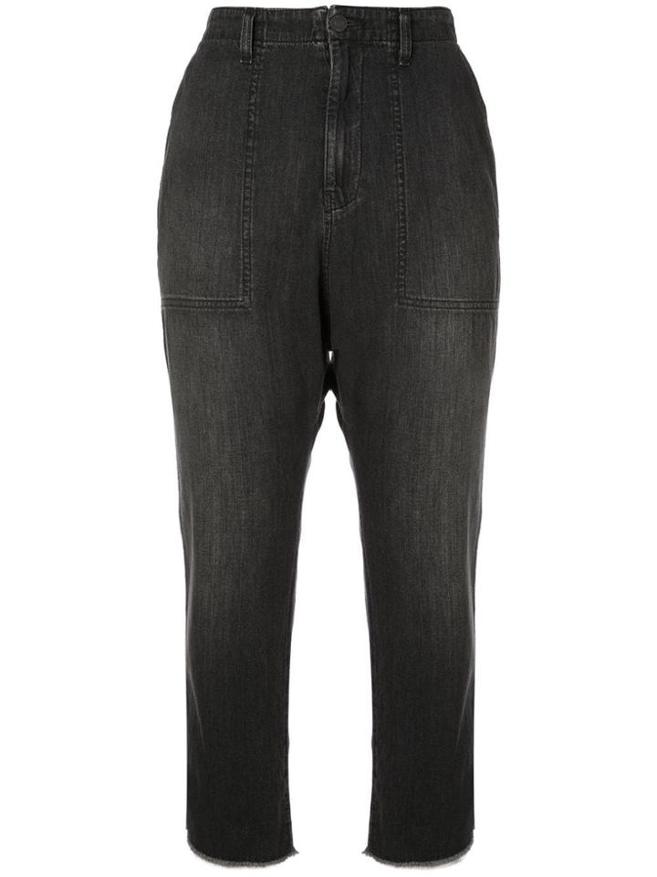 Nili Lotan Cropped Denim Jeans - Black