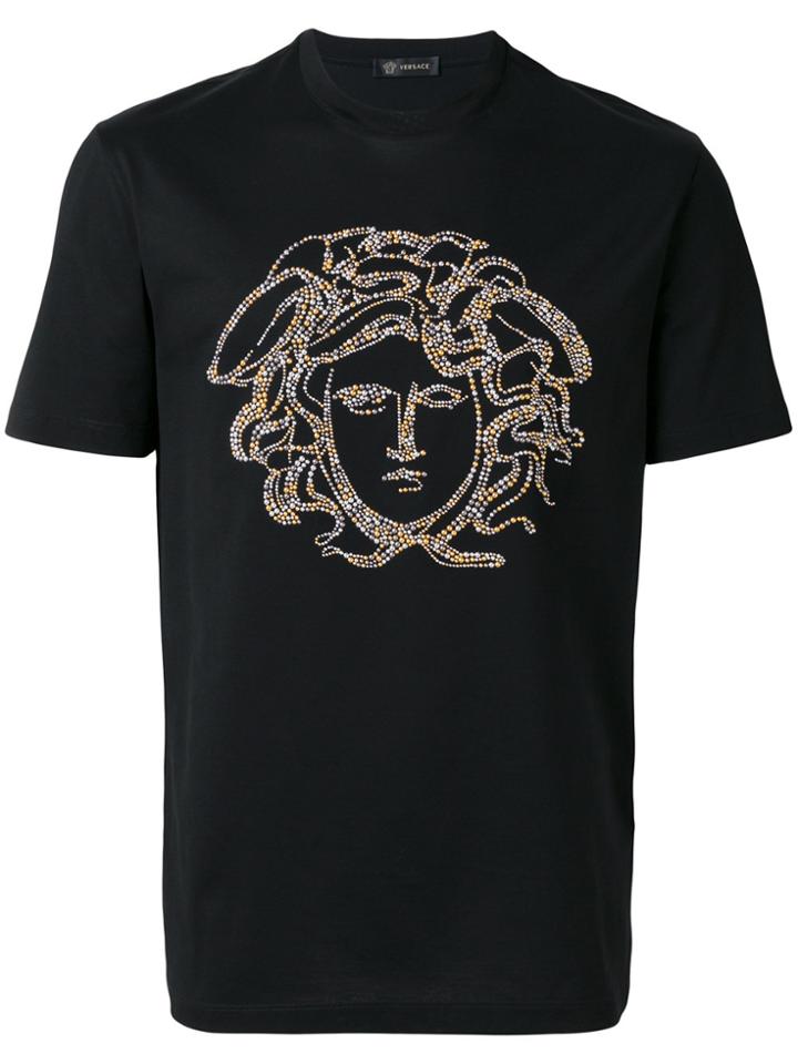 Versace Studded Medusa T-shirt - Black