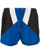 Neil Barrett - Colour Block Swim Shorts - Men - Polyester - L, Blue, Polyester
