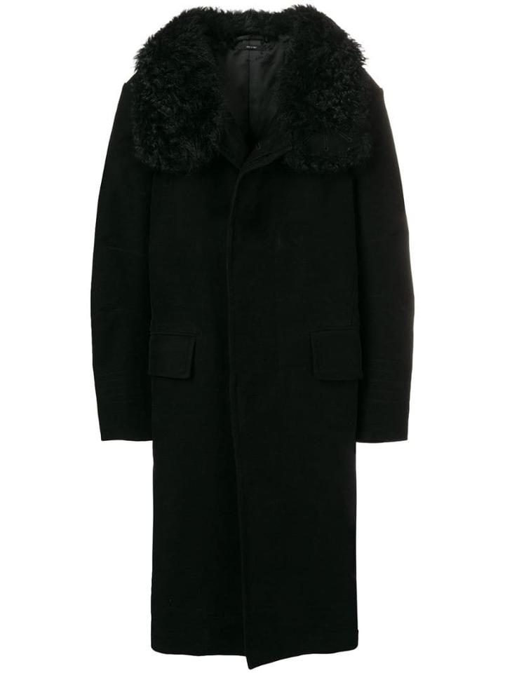 Tom Ford Shearling Collar Coat - Black