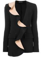 David Koma Ruffled Blazer - Black