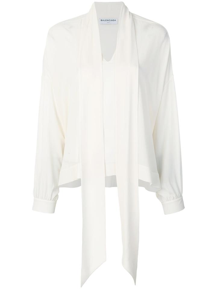 Balenciaga Fluid Vareuse Blouse - Nude & Neutrals