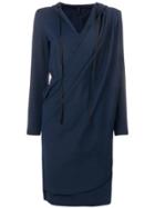 Unravel Project Wrap Hoodie Dress - Blue