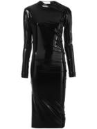 A.f.vandevorst Wet Look Bodycon Dress - Black