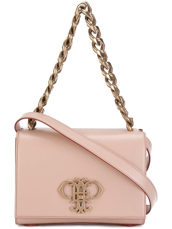 Emilio Pucci Logo Plaque Shoulder Bag, Women's, Pink/purple, Calf Leather
