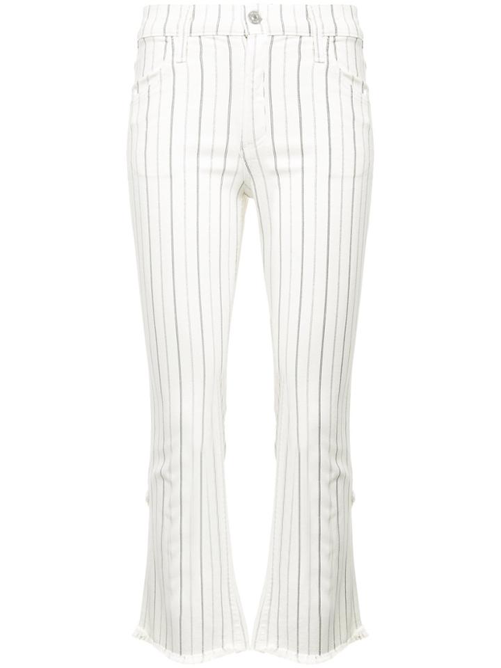Citizens Of Humanity Pinstripe High Rise Cropped Jeans - Nude &