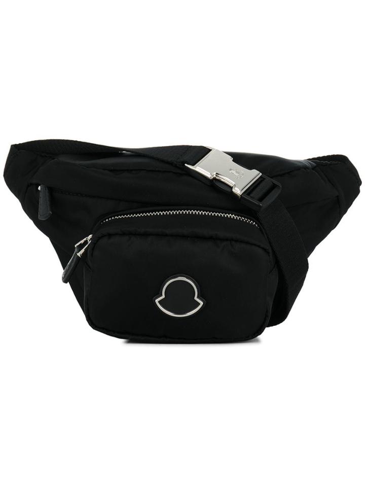 Moncler Logo Plaque Belt Bag - Black