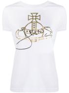 Vivienne Westwood Anglomania Metallic Effect Printed Logo T-shirt -