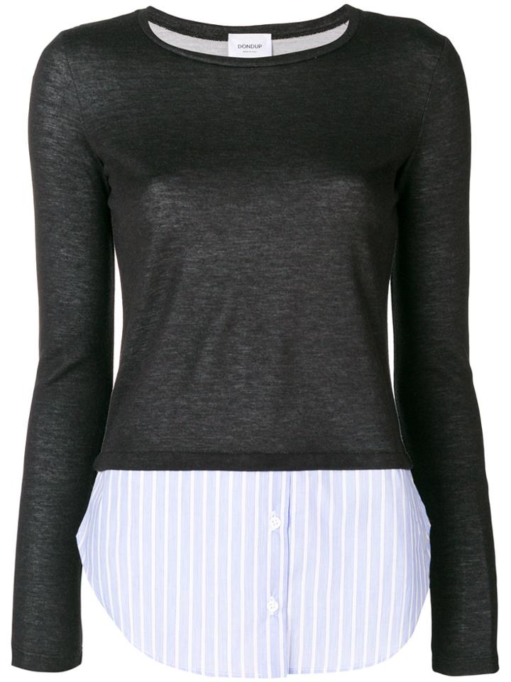 Dondup Contrast-shirt Sweater - Grey