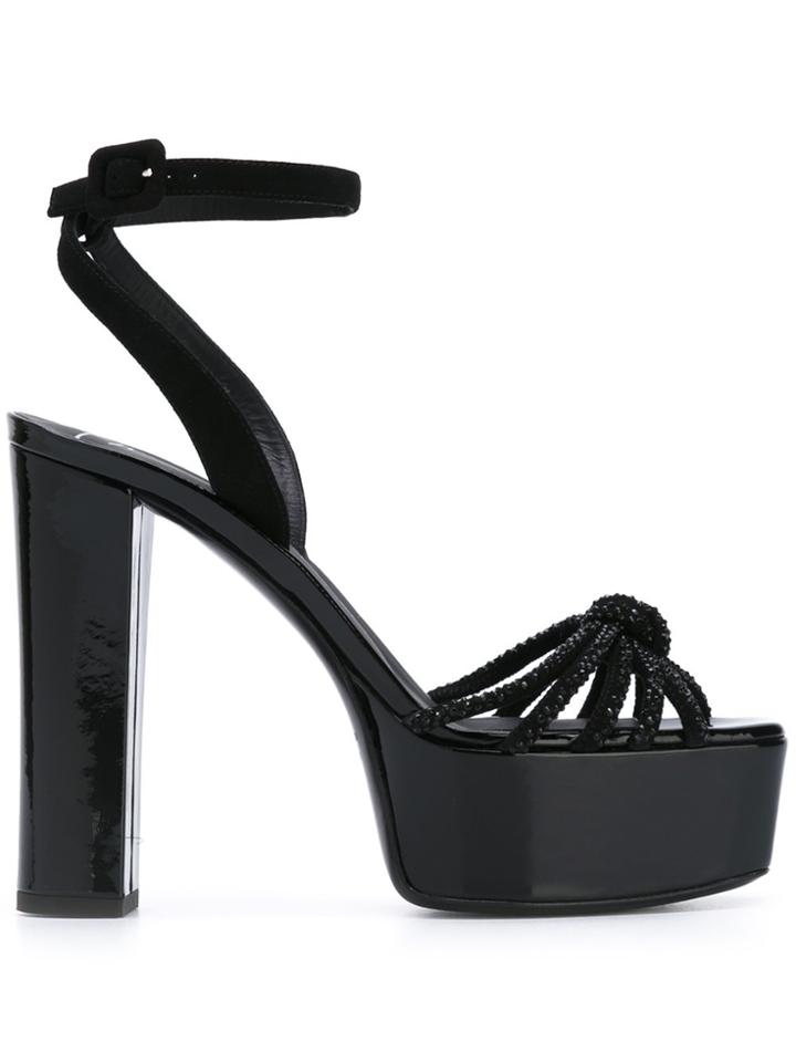 Giuseppe Zanotti Design Embellished Platform Sandals - Black