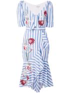 Temperley London Bella Ruffle Dress - Blue