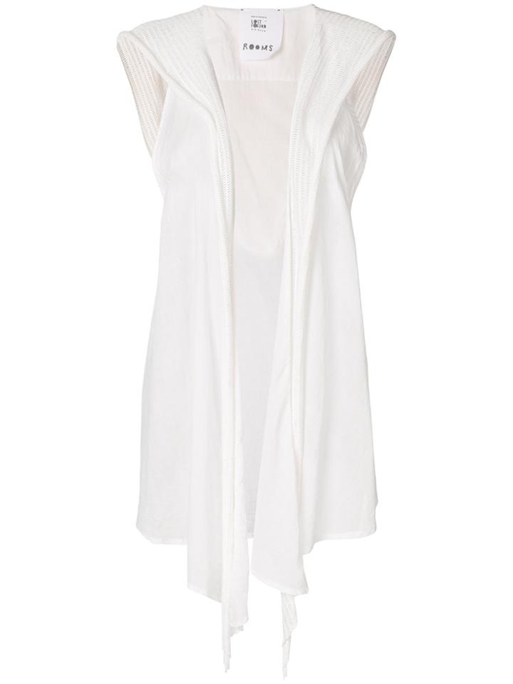 Lost & Found Rooms Draped Knitted Waistcoat - White