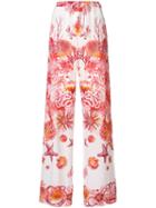 Roberto Cavalli Underwater Print Wide Leg Trousers - Yellow