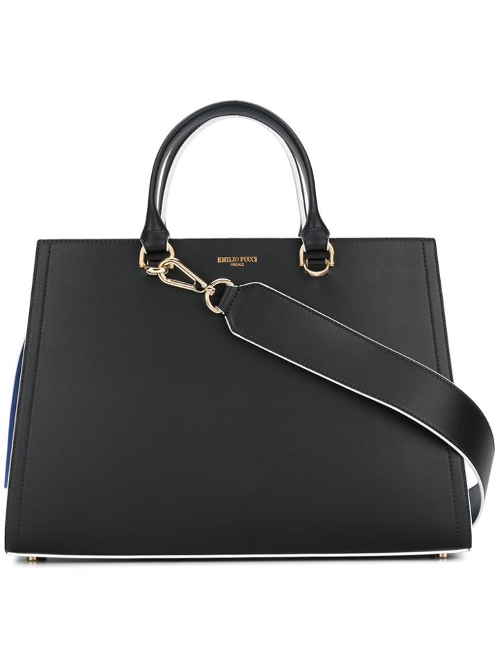 Emilio Pucci Contrast Tote Bag - Black