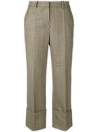 Erdem Plaid Cropped Trousers - Neutrals