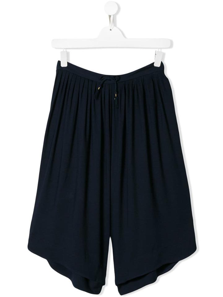 Chloé Kids Teen Wide Leg Trousers - Blue